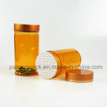 Bouteille de médecine en plastique Amber Pet pour l&#39;emballage de capsules (PPC-PETM-003)